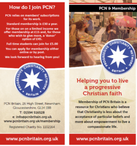 PCN leaflet - Helping You To Live A Progressive Christian Faith