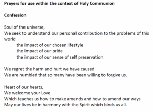 Prayers for use within the context of Holy Communion