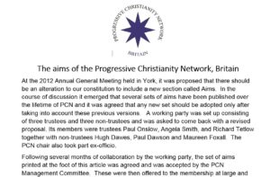 The Aims of the Progressive Christianity Network Britain